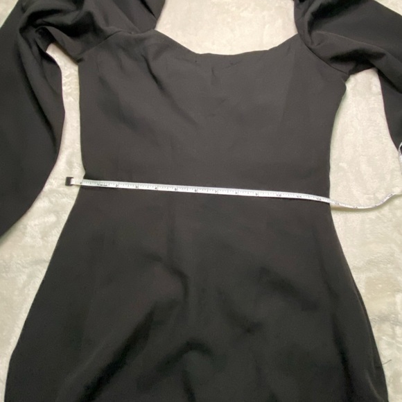 Misguided Black party datenight casual long puff sleeve witchy midi dress in s-4 - Picture 8 of 10